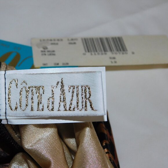 Cote D'Azur Leopard Print Body Suit Size 12 NWT Vintage Old Stock - Picture 11 of 13